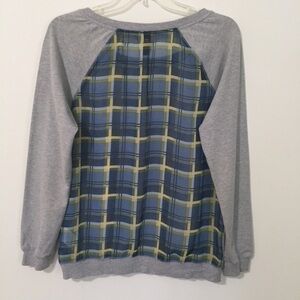 KUT from the Kloth Plaid Back Sweatshirt Size S